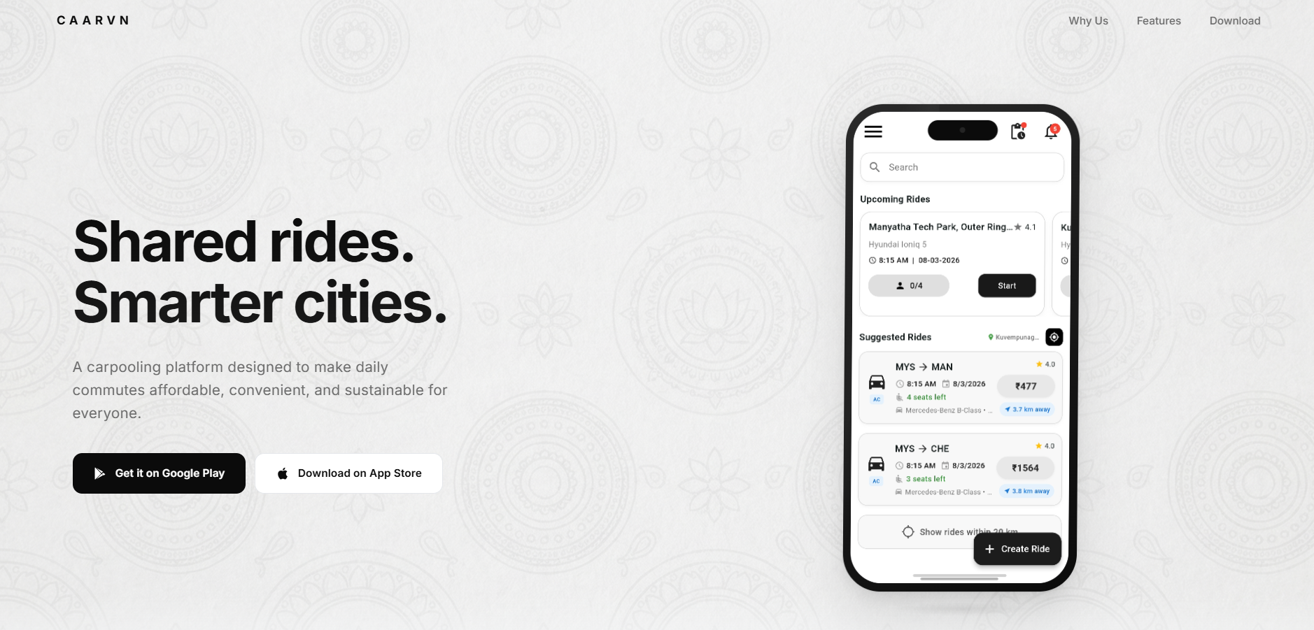 Caarvn Ride Booking & Driver Workflow