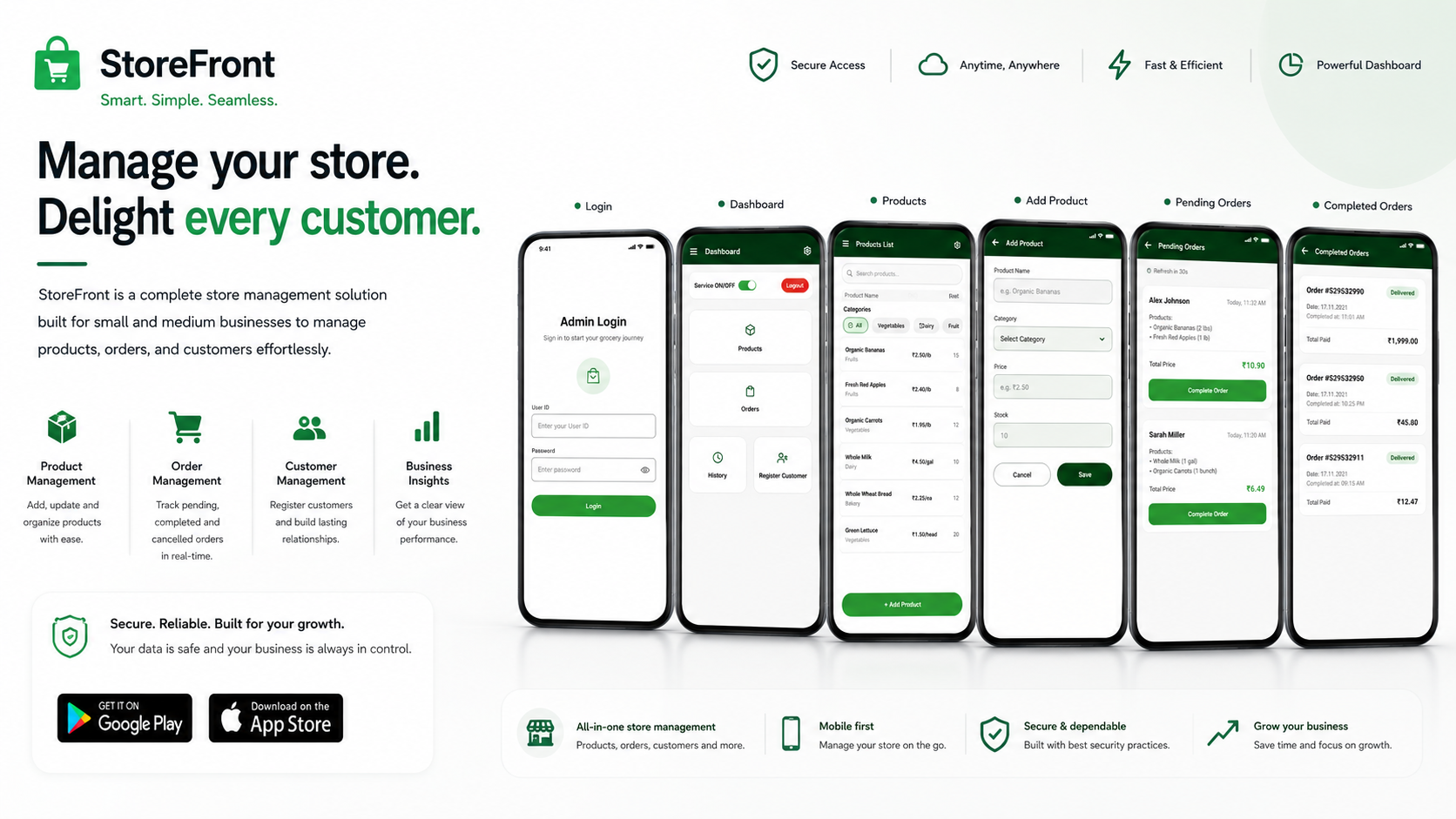 StoreFront Customer Mobile App