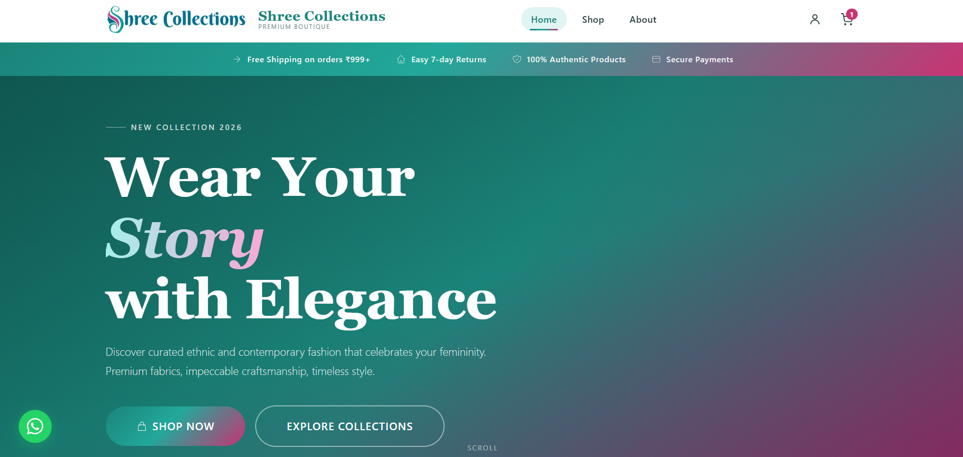 Shree Collections D2C Storefront