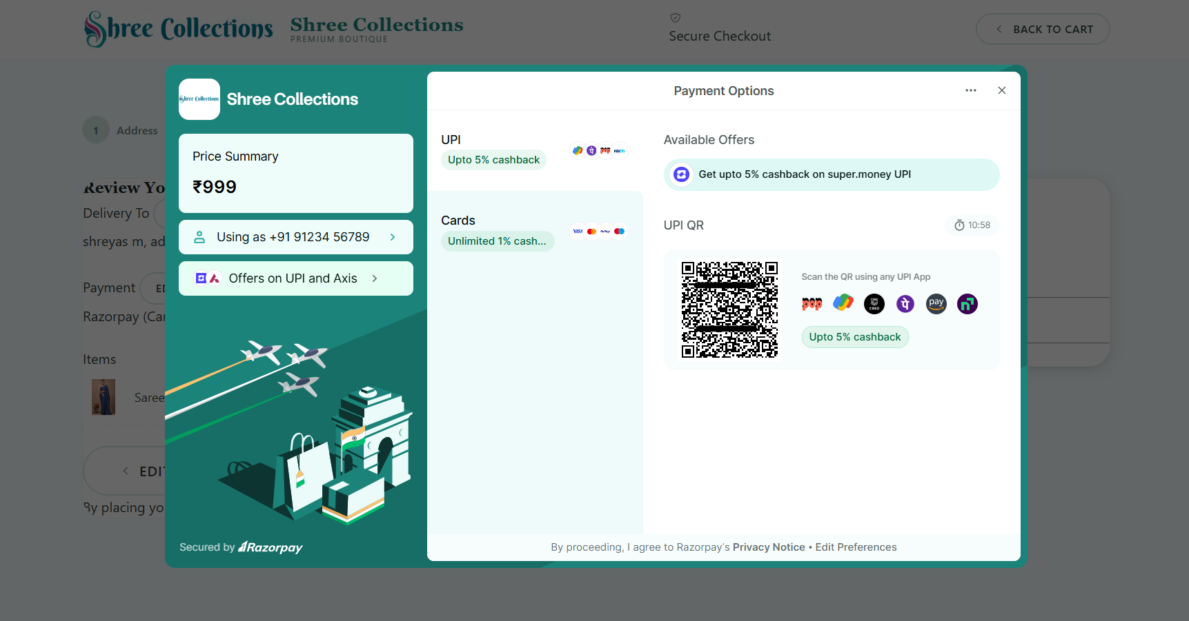 Shree Collections Serverless Razorpay Payment Engine